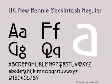 ITC New Rennie Mackintosh Rg Version 1.00, build 3, s3 Font Sample