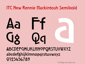ITC New Rennie Mackintosh SmBd Version 1.00, build 3, s3 Font Sample