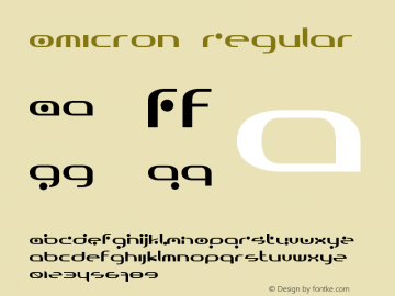 Omicron Regular Macromedia Fontographer 4.1 1997-09-15图片样张