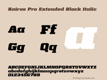 Kairos Pro Extended Black It Version 1.00图片样张