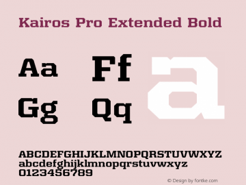 Kairos Pro Extended Bold Version 1.00图片样张