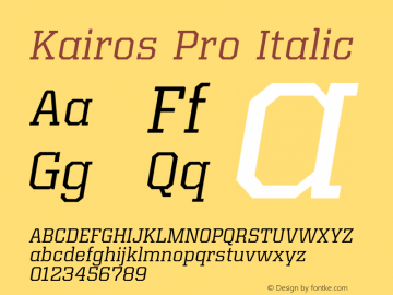 Kairos Pro Italic Version 1.00图片样张