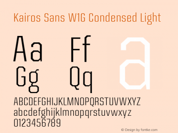 Kairos Sans W1G Cn Light Version 1.00图片样张