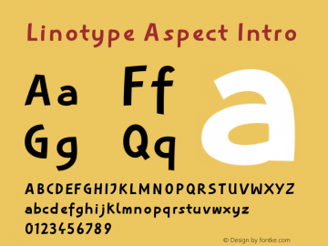 Linotype Aspect Intro Version 2.00图片样张