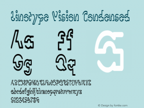 Linotype Vision Condensed Version 1.001 Font Sample