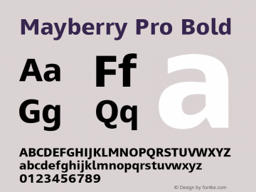 Mayberry Pro Bold Version 1.10图片样张