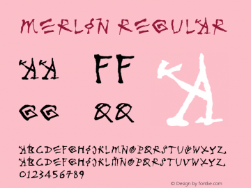 Merlin Version 3.00 Font Sample