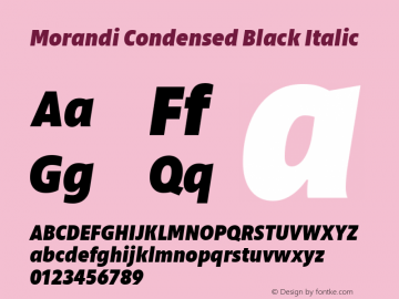 Morandi Cond Black Italic Version 1.20, build 14, gb1060, s3图片样张