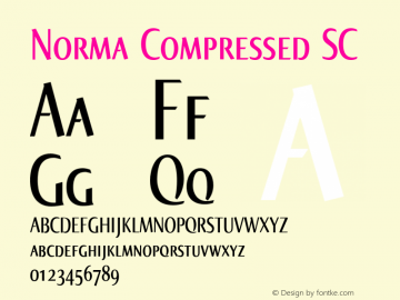Norma Compressed SC Version 2.00, build 3, s3 Font Sample