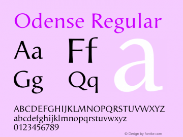 Odense Version 1.00 Font Sample