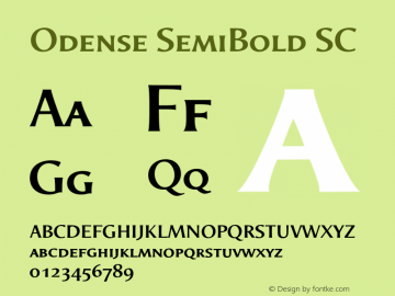 Odense SemiBold SC Version 1.00 Font Sample