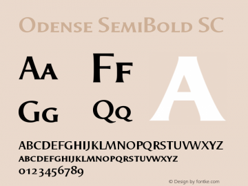 Odense SemiBold SC Version 1.00 Font Sample