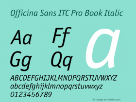 Officina Sans ITC Pro Book It Version 2.00图片样张