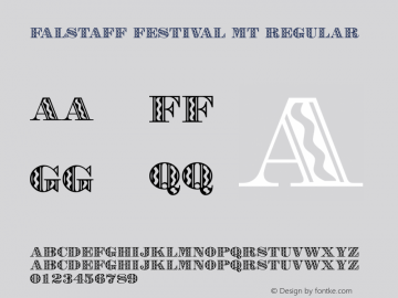 Falstaff Festival MT Regular Version 1.00 Font Sample