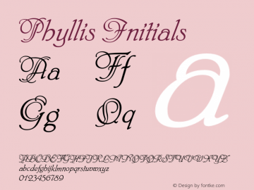 Phyllis Initials Version 1.00图片样张