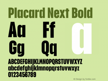 Placard Next Bold Version 1.00, build 12, g2.4.2 b1029, s3图片样张