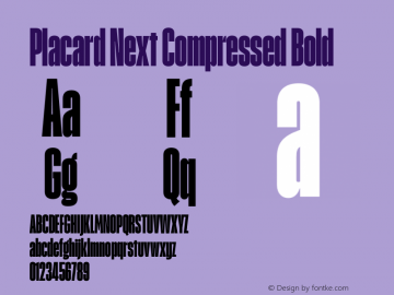 Placard Next Comp Bold Version 1.00, build 12, g2.4.2 b1029, s3图片样张