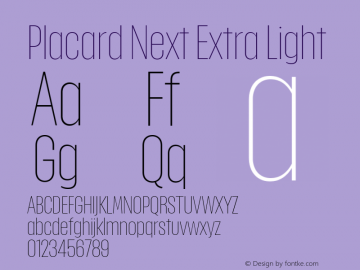 Placard Next Extra Light Version 1.00, build 12, g2.4.2 b1029, s3图片样张