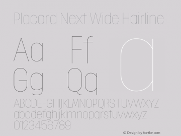 Placard Next Wide Hairline Version 1.00, build 12, g2.4.2 b1029, s3图片样张