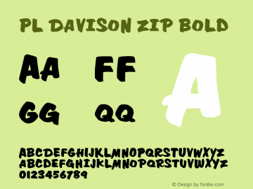PL Davison Zip Bold Version 1.00 Font Sample