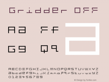 Gridder OFF Macromedia Fontographer 4.1.4 17‐11‐00图片样张