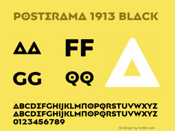 Posterama 1913 Black Version 1.00 Font Sample