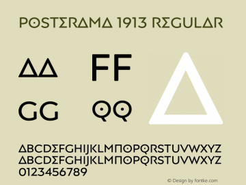 Posterama 1913 Version 1.00 Font Sample