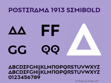 Posterama 1913 SemiBold Version 1.00图片样张