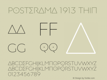 Posterama 1913 Thin Version 1.00 Font Sample