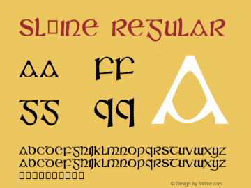 Sláine Regular Version 1.00 Font Sample