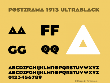 Posterama 1913 UltraBlack Version 1.00 Font Sample