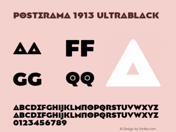 Posterama 1913 UltraBlack Version 1.00 Font Sample