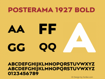 Posterama 1927 Bold Version 1.00图片样张