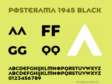 Posterama 1945 Black Version 1.00 Font Sample