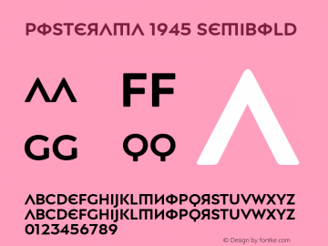 Posterama 1945 SemiBold Version 1.00 Font Sample