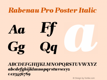 Rabenau Pro Poster Italic Version 1.01图片样张