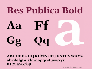 Res Publica Bold Version 1.00图片样张