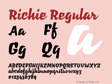 Richie Version 1.00 Font Sample