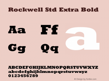 RockwellStd-ExtraBold Version 1.000 Build 1000图片样张