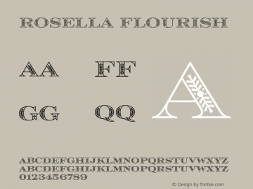 Rosella Flourish Version 1.00, build 14, s3 Font Sample