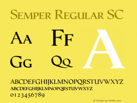 Semper SC Version 1.00 Font Sample