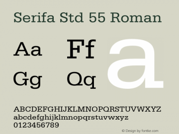 serifa std roman font
