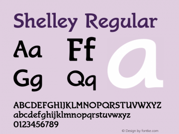 Shelley Version 1.00 Font Sample