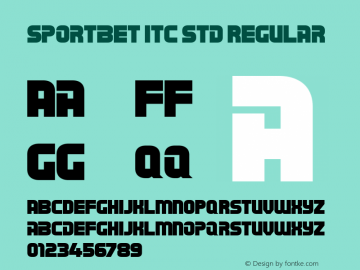 Sportbet ITC Std Version 1.000 Font Sample