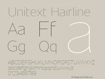 Unitext Hairline Version 1.00, build 4, gb1060, s3图片样张