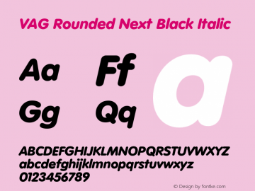 VAG Rounded Next Black It Version 1.00, build 24, s3图片样张