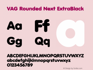 VAG Rounded Next ExtraBlack Version 1.00, build 24, s3图片样张