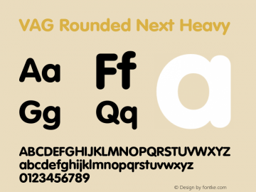 VAG Rounded Next Heavy Version 1.00, build 24, s3图片样张