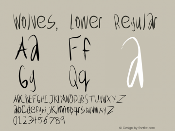 Wolves, Lower Regular 6/6/97 revision 0 Font Sample