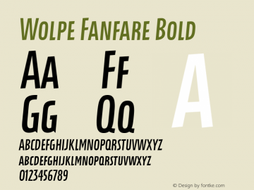 Wolpe Fanfare Bold Version 1.00, build 3, g2.4.2 b1005, s3图片样张